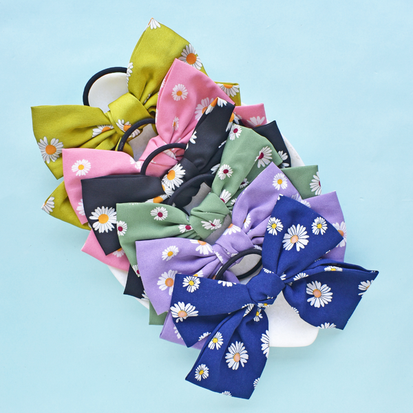 Maxi Sunflower Bow Scrunchies